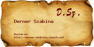 Derner Szabina névjegykártya